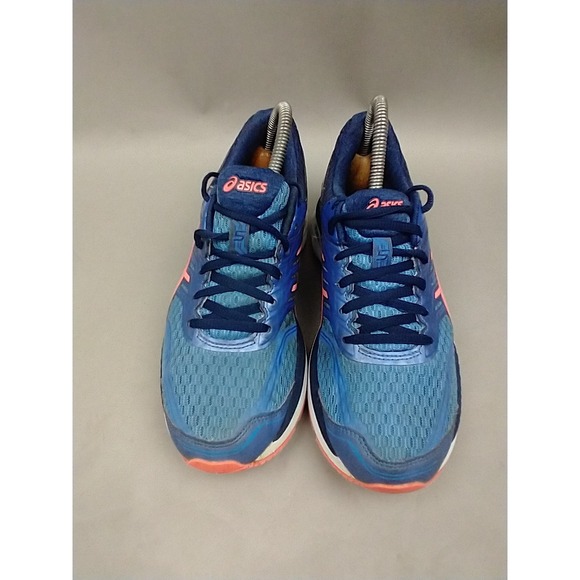 Asics Shoes Womens 8 GT-2000 5 Running Sneakers Blue Pink Shoes T757N - Picture 2 of 12